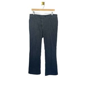 Talbots Signature Womens 12 Faded Black Bootcut Jeans High Rise Stretch Denim